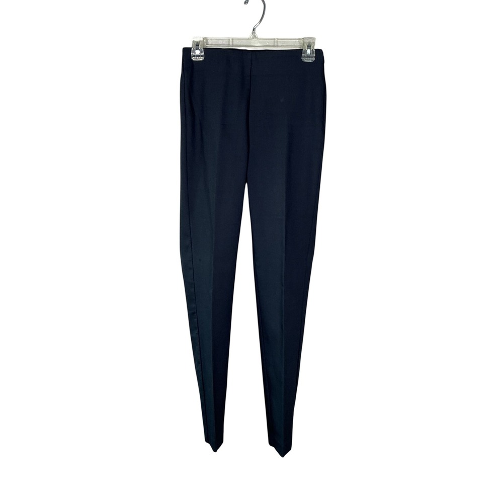 Loft Navy Blue High Waist Curvy Skinny Pants Side Zip Size 2T